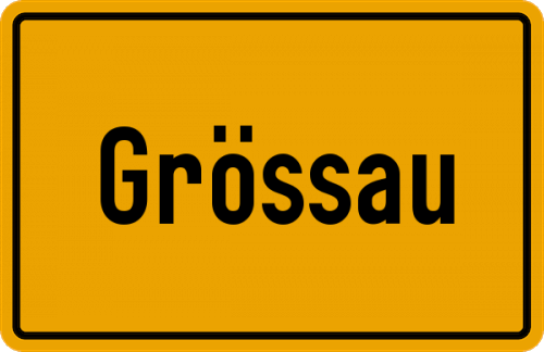 Ortsschild Grössau, Kreis Kronach