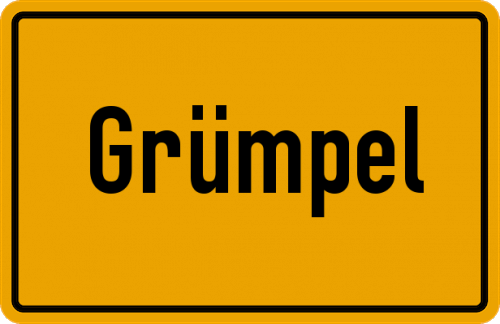 Ortsschild Grümpel, Gemeinde Hesselbach