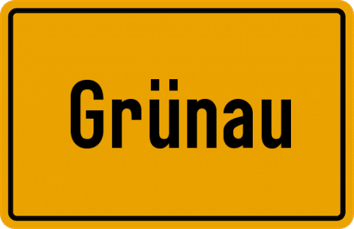 Ortsschild Grünau