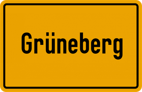 Ortsschild Grüneberg