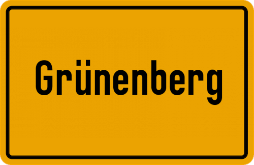 Ortsschild Grünenberg