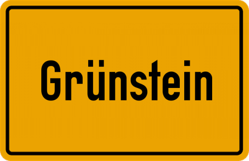 Ortsschild Grünstein
