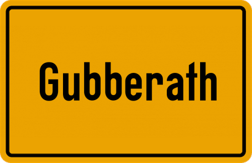 Ortsschild Gubberath