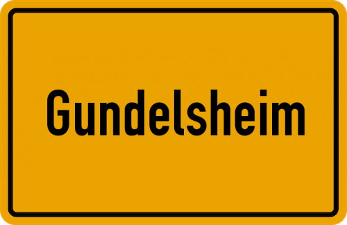 Ortsschild Gundelsheim, Mittelfranken