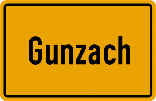 Ortsschild Gunzach