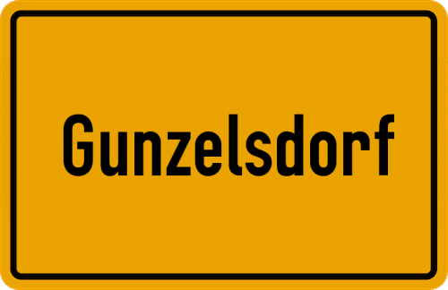 Ortsschild Gunzelsdorf