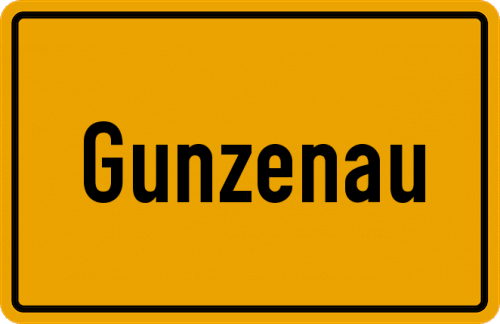 Ortsschild Gunzenau