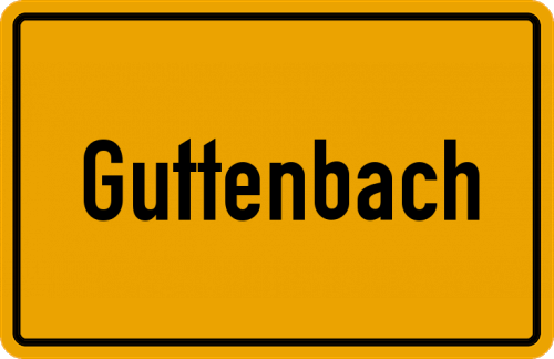 Ortsschild Guttenbach