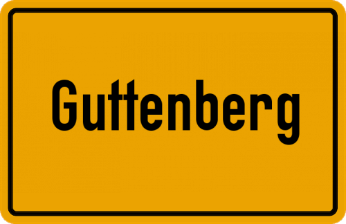 Ortsschild Guttenberg