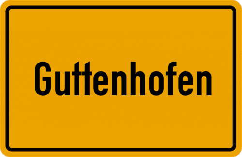 Ortsschild Guttenhofen