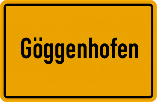 Ortsschild Göggenhofen