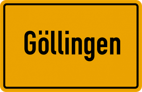 Ortsschild Göllingen, Schwaben