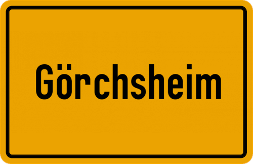 Ortsschild Görchsheim, Mittelfranken