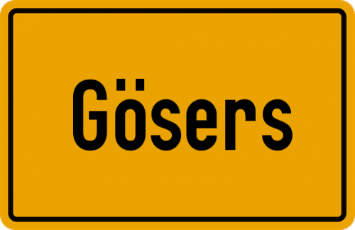 Ortsschild Gösers, Kreis Kempten, Allgäu