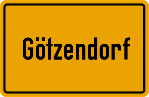 Ortsschild Götzendorf