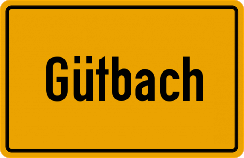Ortsschild Gütbach