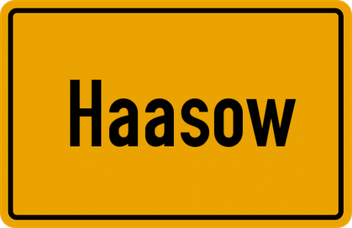 Ortsschild Haasow