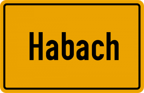 Ortsschild Habach, Rott