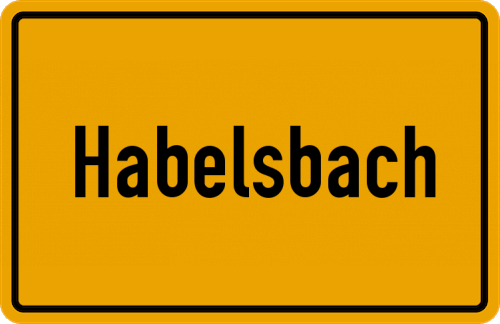 Ortsschild Habelsbach
