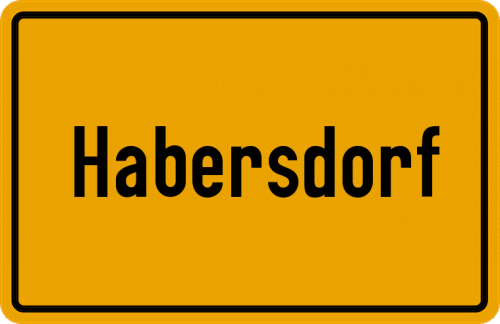 Ortsschild Habersdorf
