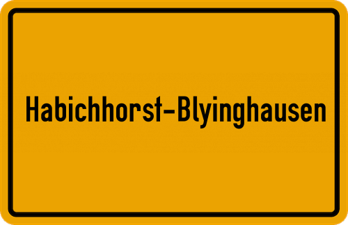 Ortsschild Habichhorst-Blyinghausen