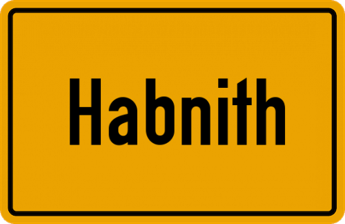 Ortsschild Habnith