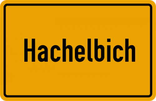 Ortsschild Hachelbich