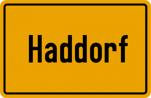 Ortsschild Haddorf