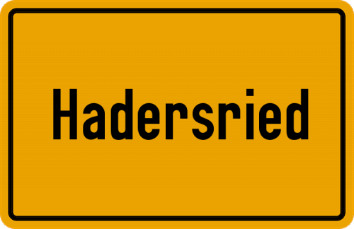 Ortsschild Hadersried