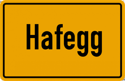 Ortsschild Hafegg