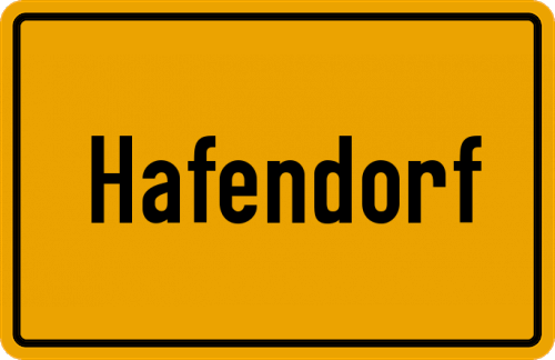 Ortsschild Hafendorf