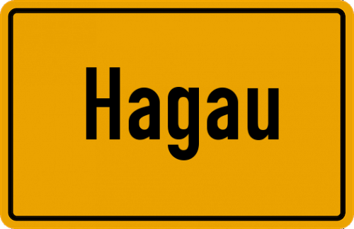 Ortsschild Hagau