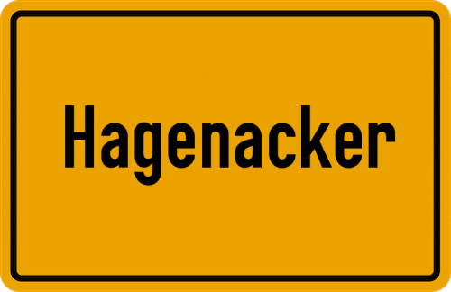 Ortsschild Hagenacker