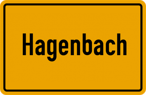 Ortsschild Hagenbach, Pfalz