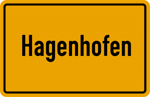 Ortsschild Hagenhofen