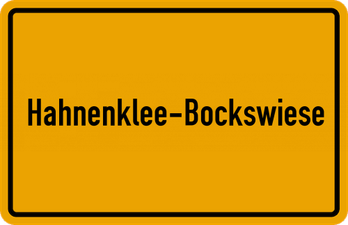 Ortsschild Hahnenklee-Bockswiese
