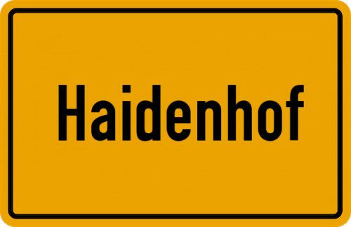 Ortsschild Haidenhof