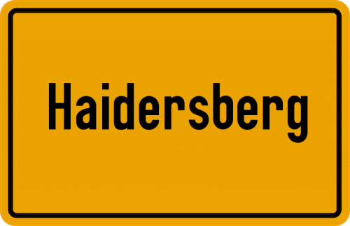 Ortsschild Haidersberg