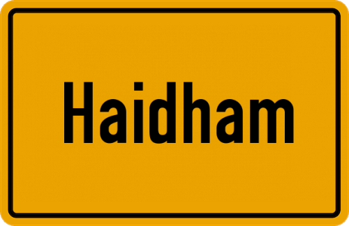 Ortsschild Haidham