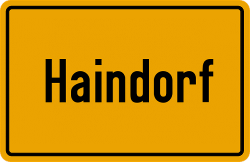 Ortsschild Haindorf