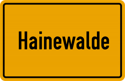 Ortsschild Hainewalde