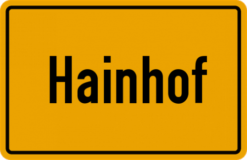 Ortsschild Hainhof