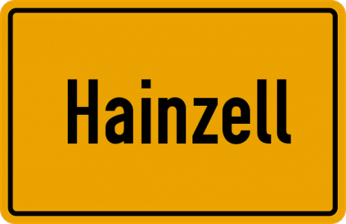 Ortsschild Hainzell
