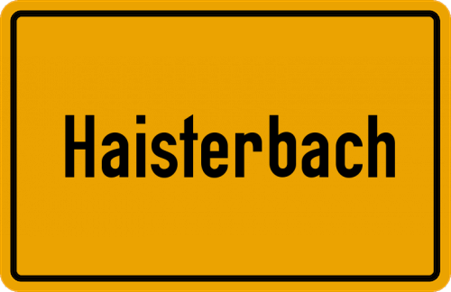 Ortsschild Haisterbach