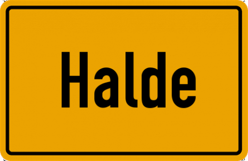 Ortsschild Halde, Allgäu