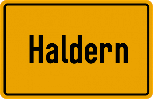 Ortsschild Haldern, Rheinland