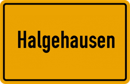 Ortsschild Halgehausen