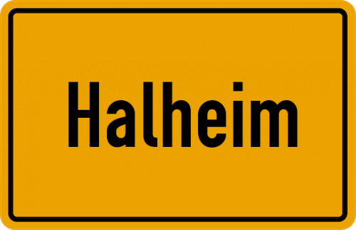 Ortsschild Halheim