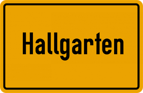 Ortsschild Hallgarten, Rheingau