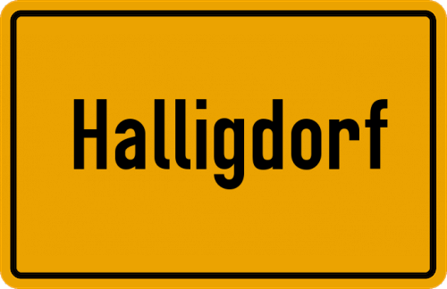 Ortsschild Halligdorf